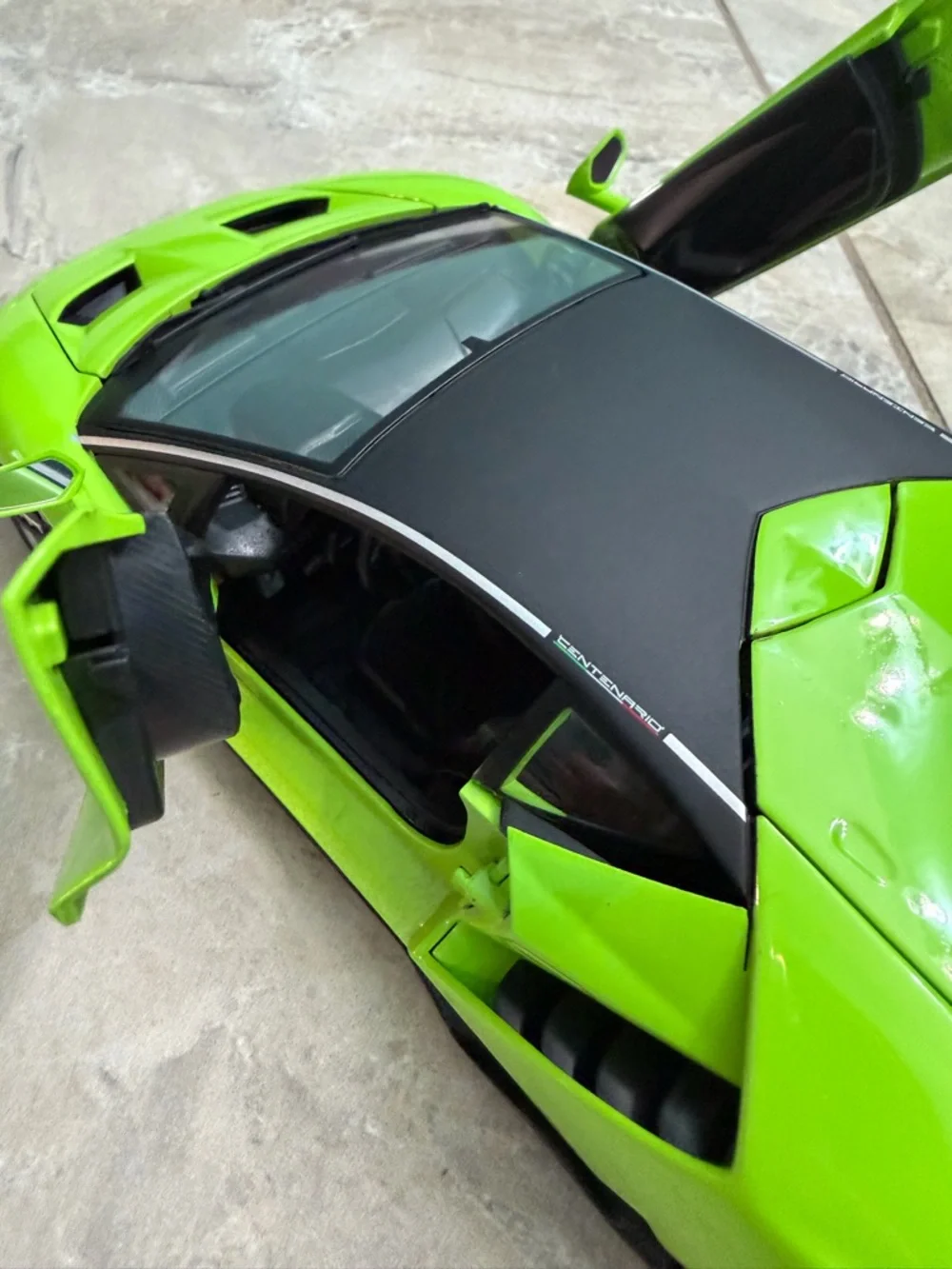 Neon Green Diecast Lamborghini Centenario Sports Car